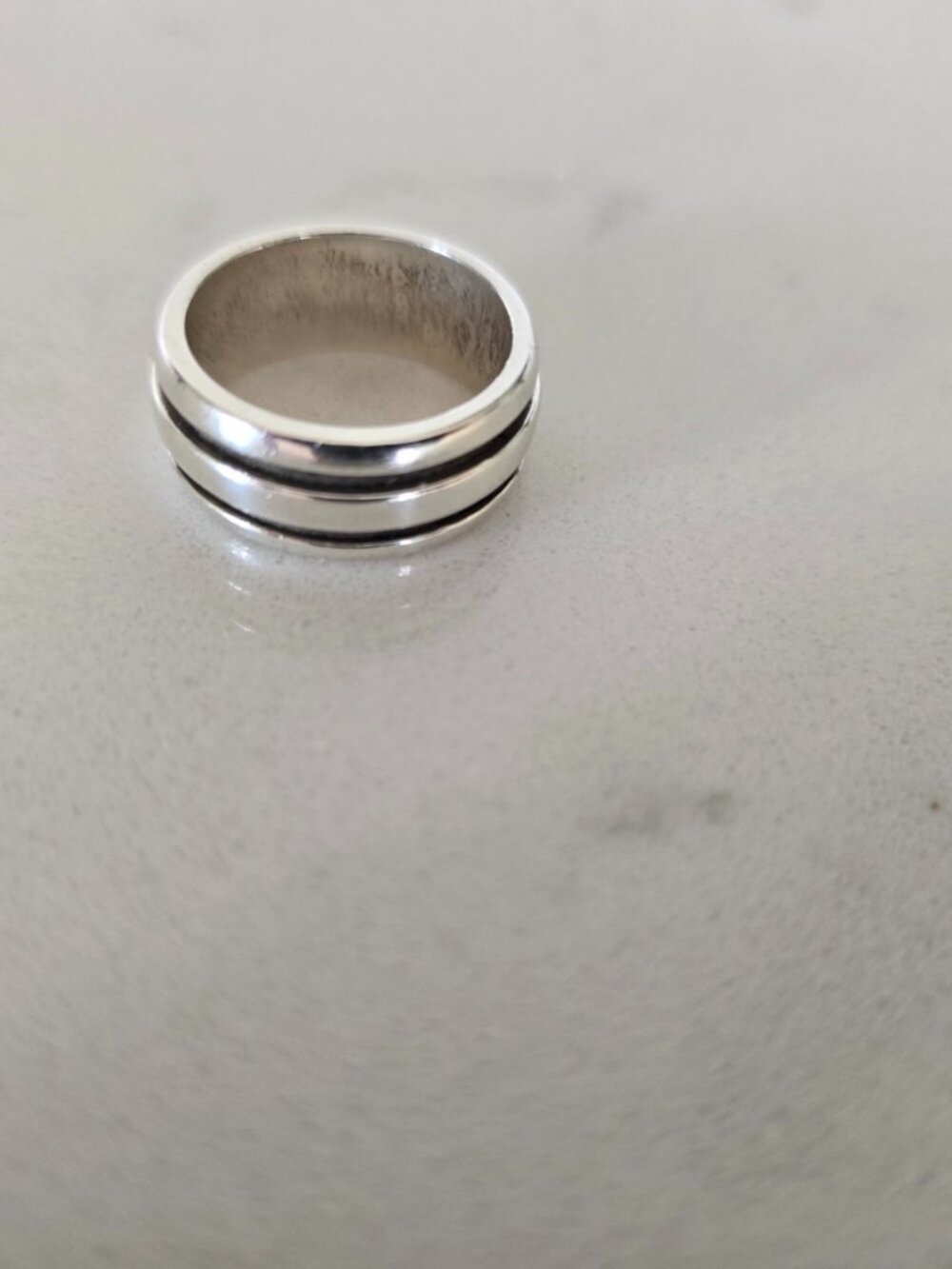 Vintage Tiffany & Co. Atlas Groove Sterling Silver Ring – Men’s Size 8.5 – 1995